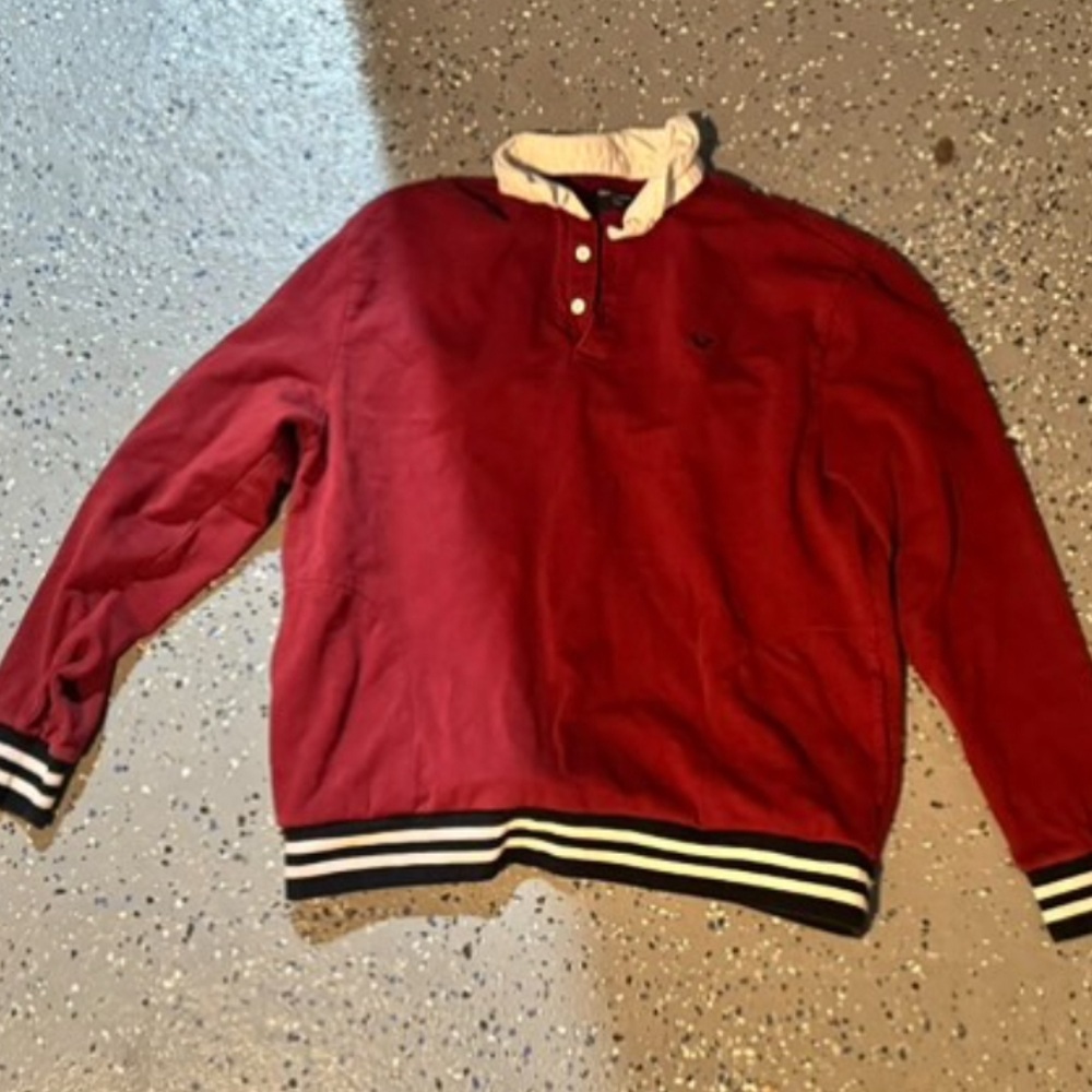 True Religion Red Button Up Size XL
